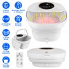 Collapsible Foot Spa Massager Electric Foldable Foot Soaker Tub with Remote Control Handle Surfing Bubbles 24 Heating Levels 6 Timer 6 Massage Rollers